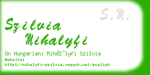 szilvia mihalyfi business card